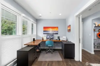 Generous home office, room for 2 or 3!