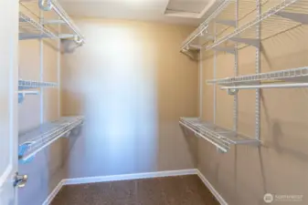 Primary walk in closet
