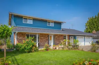 Large two car garage with extra storage room in back