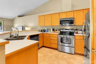 Kitchen with plenty of counter space.
