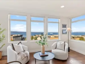 Cozy conversation space...right 'on that VIEW!