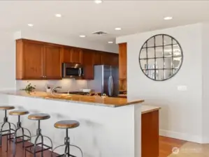 Kitchen bar offers casual dining alternative . . .