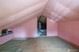 Unfinished attic space