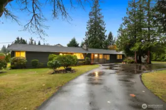 Martha Lake rambler on a corner lot.