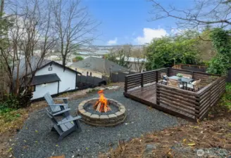 Fire Pit and Deck