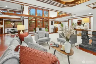 Living room with gas fireplace