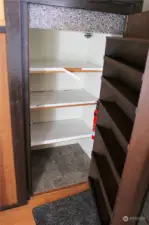 Pantry under stairs to living room