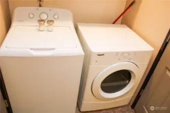 Laundry in secondary bathoom
