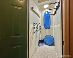 One of two storage closests - ski/snowboard racks