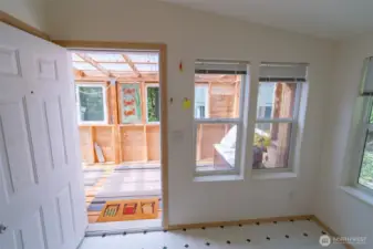 Sunroom in the distance.