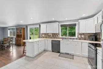 Lots of Counter Space in this Light & Bright Kitchen