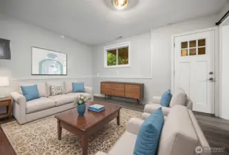 lower rec room - virtually staged