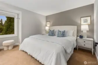 First Bedroom upstairs with updated trim/windows