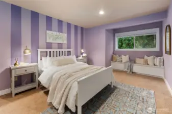 Third Bedroom with bay window and cozy window nook.