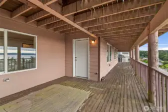 Deck on lower level
