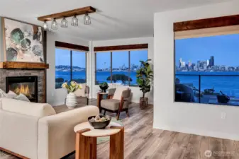 Views from the living room, dining room, and kitchen!