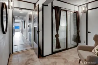 Generous entry is a helpful flex space