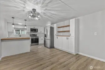 Extra Cabinets with Exposed Pantry