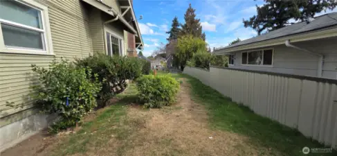 Side yard to the south