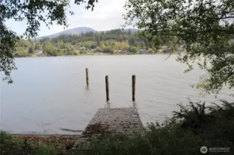 Upper dock and pilings for future dock.