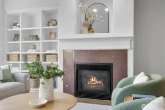 Stay cozy during the cold winter months with the cozy fireplace.  Natural gas is in cluded in the HOA dues.