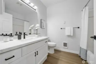Hall bathroom has plenty of space too!