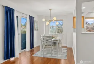 Shining Dining Space! Opens to one of two decks with gas hook up for your BBQ year round!