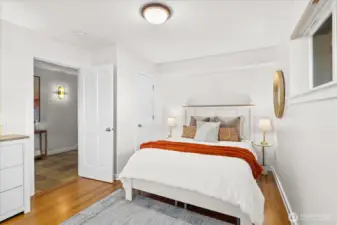 Bedroom 4 of 4 located on the entry level. Large enough to work from home, a rec-room for kids or host family & friends for the holidays!