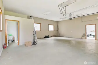 Bathroom located in shop.