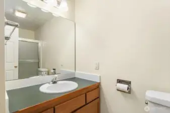 View 2 of upper level bathroom.