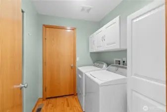 Utility room with access to garage