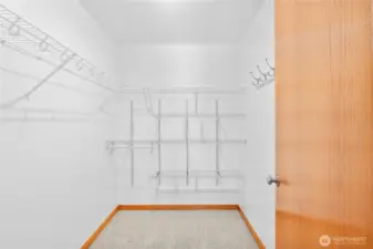 Walk-in closet in primary