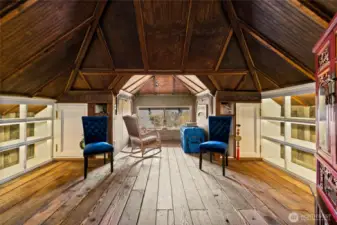 Third-floor attic is semi-finished with mini-split system & offers partial Sound view.