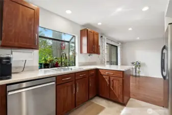 Spacious kitchen with
