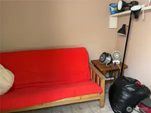 Inside of shed in back