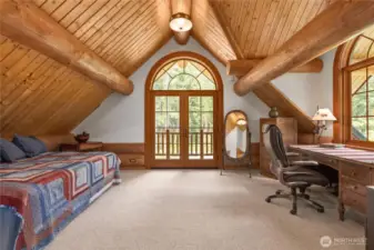 2nd bedroom with private covered balcony.