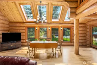 So much natural light with all the windows and skylights.