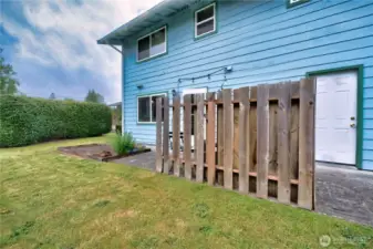 Backyard privacy fence