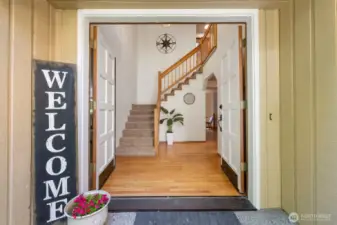 Double door entry.