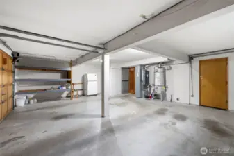 Two car garage and great storage.