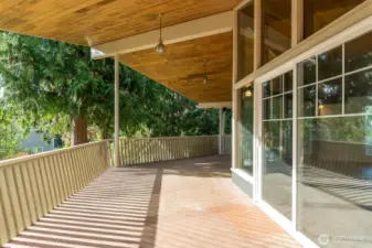 Deck of front of home.