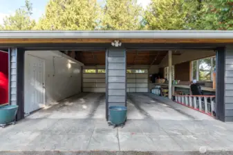 2 Car, Drive Through Garage.