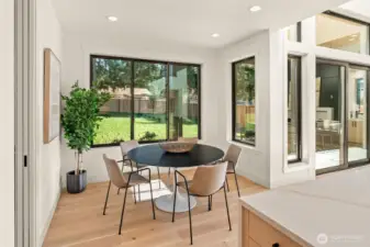 Eat in space in the kitchen