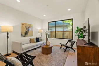 Flex room off on the main floor - part of the guest suite or second office