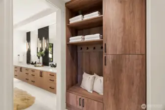 Space for robes and towels