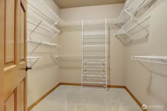 1 of 2 matching sized closets in Primary  bedroom
