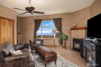 Family room or greatroom area of the guest suite.