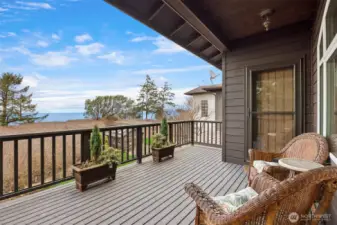 Large view deck just outside Guest suite/Family room.