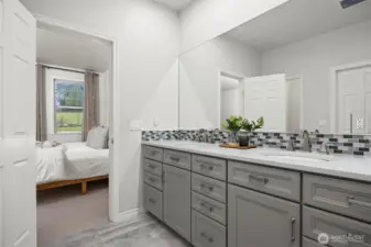 There's also a  generously sized walk-in closet on the main level, because great storage never goes out of style.