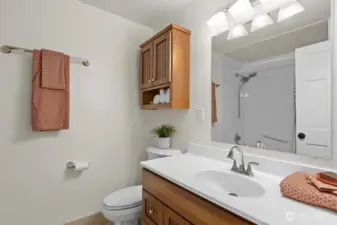 The updated hallway bathroom.